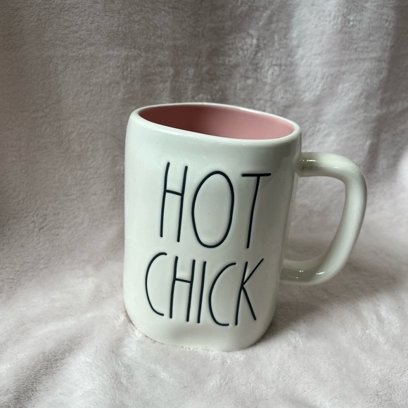 Rae Dunn Hot Chick Easter Holiday Coffee Mug. NWT. White with Pink Interior - Picture 1 of 4